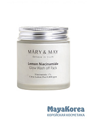 Маска глиняная для лица c лимоном и ниацинамидом Mary&May Lemon Niacinamide Glow Wash Off Pack 125гр