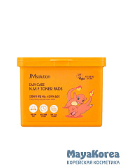 JM SOLUTION EASY CARE NMF TONER PADS Очищающие тонер-пэды с аквасилом и пептидами (Чармандер) 70шт (200мл)