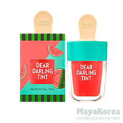 ETUDE HOUSE Увлажняющий гелевый тинт для губ Красный Арбуз Dear Darling Water Gel Tint Watermelon Red