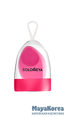 SOLOMEYA Спонж косметический со срезом для макияжа Flat End Blending Sponge Pink (1 шт ) (Фуксия)