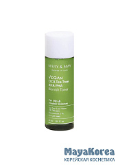 Тонер успокаивающий с экстрактом центеллы азиатской  Mary&May Vegan Cica Tea Tree AHA PHA Toner 30ml