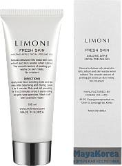 LIMONI Гель-скатка для лица с фрукт кислотами Amazing Apple Facial Peeling Gel 100ml