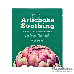 Petitfee Маска гидрогелевая с артишоком - Artichoke soothing hydrogel face mask, 32г