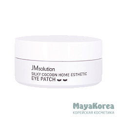 JM SOLUTION SILKY COCOON HOME ESTHETIC EYE PATCH Гидрогелевые патчи с протеинами шелка и жемчуга 60шт