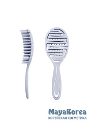 [COSMO STYLE] Расчёска массажная для бережного расчёсывания мокрых волос ОВАЛЬНАЯ БЕЛАЯ, 22,5 х 6,8 см