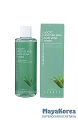 JIGOTT MOISTURE REAL ALOE VERA TONER Увлажняющий тонер с экстрактом алоэ вера 300мл