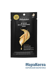 JM SOLUTION BE NATURE RICE & WHITENING MASK Тканевая маска с экстрактом риса с отбеливающим эффектом 24мл