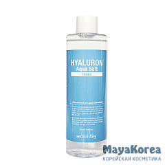secret Key HYALURON Aqua Soft TONER Тонер для лица с гиалуроновой кислотой 500мл