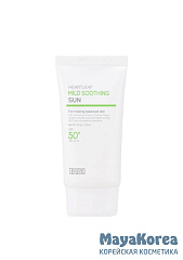TENZERO Heartleaf Mild Soothing Sun, 50g Успокаивающий солнцезащитный крем SPF 50+/PA++++, 50г, TENZERO