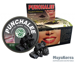 Растительная зубная паста Панчале угольная 25 г / Punchalee Charcoal Herbal Toothpaste 25 g