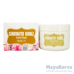 БХ Маска для лица глиняно-пузырьковая с золотом Urban City Carbonated Bubble Gold Mask 100мл