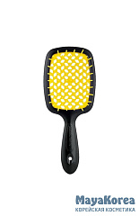[BEAUTY RELIGION] Расческа для волос Superbrush the Original Italian Design, цвет чёрный/жёлтый