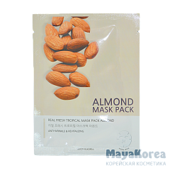 ДЖН Маска тканевая с экстрактом миндаля REAL FRESH TROPICAL MASK ALMOND 25мл