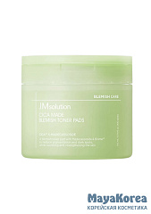 JMSOLUTION Тонер-пэды для сияния и успокоения кожи CICA MADE BLEMISH TONER PADS (100 шт/170 мл)