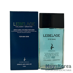 LEBELAGE Collagen+Green Tea For Men Skin, 150ml Увлажняющий тонер для мужчин с коллагеном и зеленым чаем, 150мл, LEBELAGE