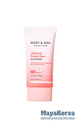 Крем-праймер cолнцезащитный Mary & May Vegan Primer Glow Sun Cream SPF50+ PA++++ 50ml