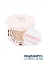 Holika Holika Holipop Blur Lasting Cushion 01 Vanilla Blur Матирующий кушон Holi Pop Blur Lasting Cushion SPF50+ PA+++, тон 01, светло-бежевый