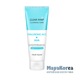 MEDIFLOWER Пенка для умывания с гиалуроновой кислотой и AHA кислотами (120мл) / Mediflower Hyaluronic Acid Whip Cleansing Foam