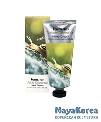 FarmStay Крем для рук с муцином улитки - Snail visible difference hand cream, 100г