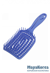 [COSMO STYLE] Расчёска массажная для бережного расчёсывания мокрых волос БОЛЬШАЯ ПРЯМОУГОЛЬНАЯ ГОЛУБАЯ, 23,5 х 8 см