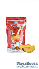 [YOKO] Скраб для тела солевой ПЕРСИК И МОЛОКО с кожурой грецкого ореха Peach+Milk Spa Salt Body Scrub, 350 гр