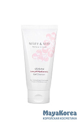 Гель для умывания с гиалуроновой кислотой Mary&May Vegan Low pH Hyaluronic Gel to Foam cleanser 150 мл