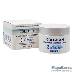 ENOUGH COLLAGEN 3 in 1 WHITENING MOISTURE CREAM 50ml Увлажняющий крем для лица с коллагеном 3в1