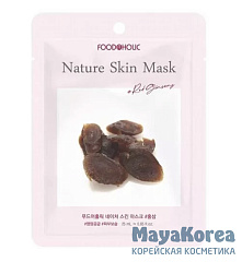 BELOVE FOOD@HOLIC NATURE SKIN MASK RED GINSENG Тканевая маска для лица с красным женьшенем 23мл