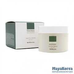 [WELLDERMA] Крем для лица ЧАЙНОЕ ДЕРЕВО Teatree Soothing Aqua Tox Cream, 50 гр